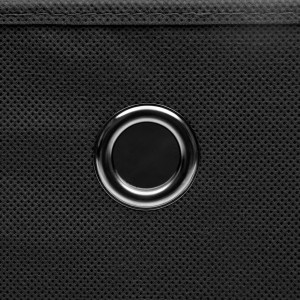 Cajas de almacenaje con tapas 4 uds negro 28x28x28 cm H