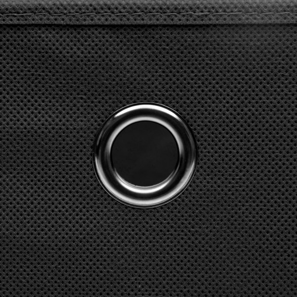 Cajas de almacenaje con tapas 4 uds negro 28x28x28 cm M 2