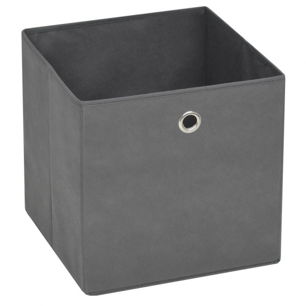 Cajas de almacenaje 10 uds tela no tejida gris 28x28x28 cm M 3