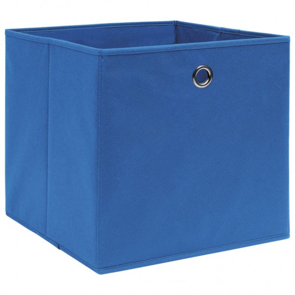 Caixas arrumação 10 pcs 28x28x28 cm tecido-não-tecido azul M 3