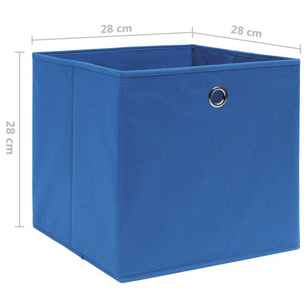 Caixas arrumação 10 pcs 28x28x28 cm tecido-não-tecido azul M 5