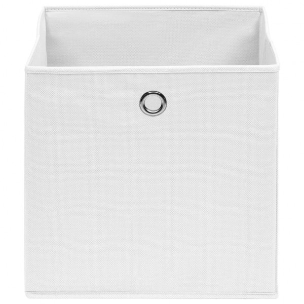 Caixas arrumação 4 pcs 28x28x28 cm tecido-não-tecido branco M 3