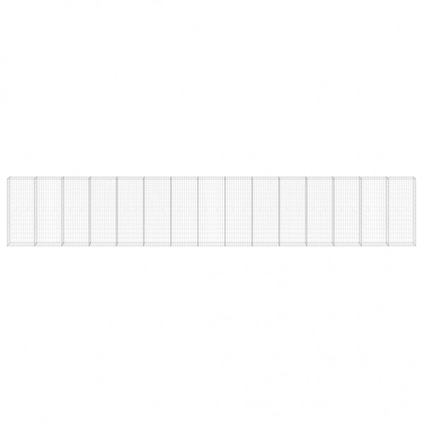 Muro de gaviones con cubiertas acero galvanizado 900x30x150 cm M 3