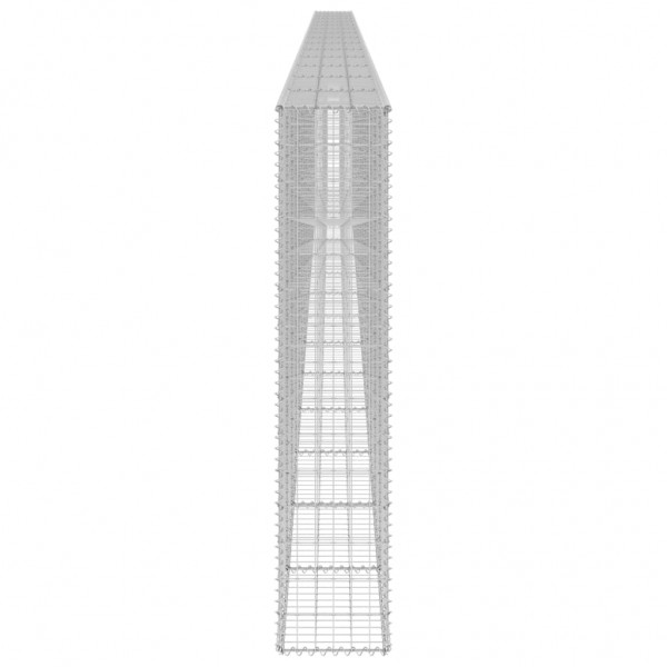 Muro gabião com tampas aço galvanizado 900x30x150 cm M 4