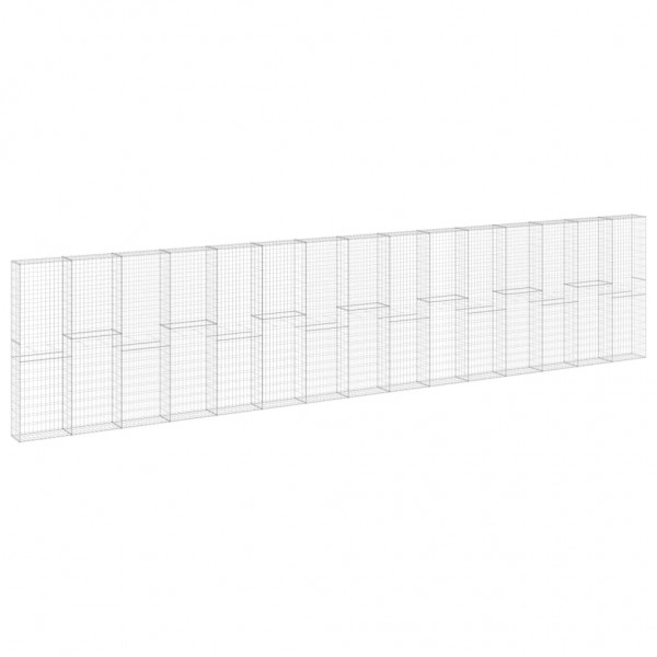 Muro de gaviones con cubiertas acero galvanizado 900x30x200 cm M 2