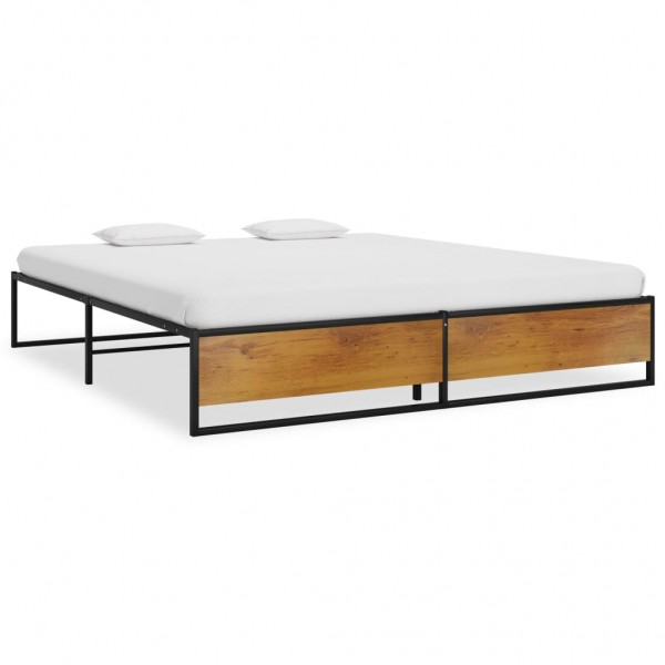 Estructura de cama de metal negra 160x200 cm D