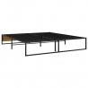 Estrutura de cama 200x200 cm metal preto 5