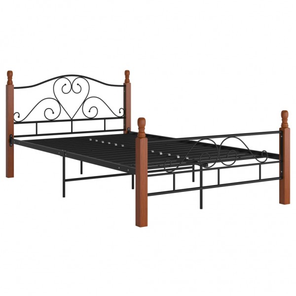 Estructura de cama de metal negro 120x200 cm M 2