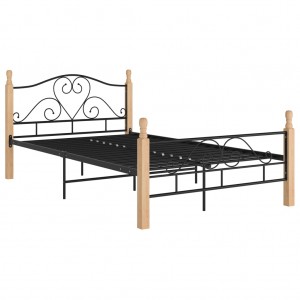 Estrutura de cama 120x200 cm metal preto H