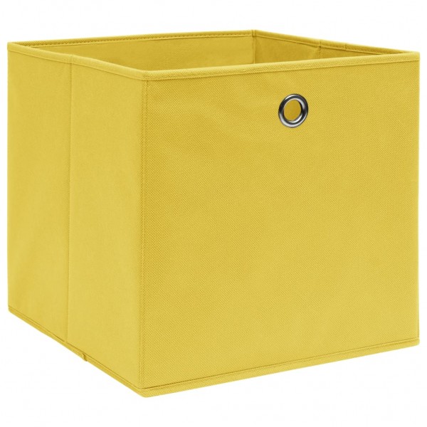Cajas de almacenaje 4 uds tela no tejida amarillo 28x28x28 cm M 3