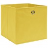 Cajas de almacenaje 4 uds tela no tejida amarillo 28x28x28 cm 3
