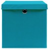 Cajas de almacenaje con tapas 4 uds azul bebé 28x28x28 cm 5