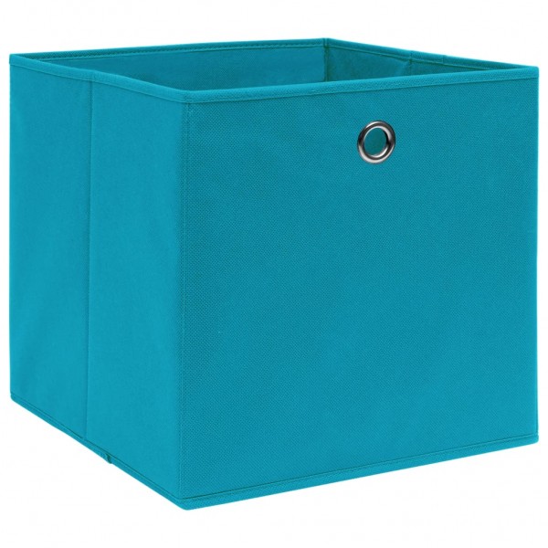 Cajas de almacenaje 10 uds tela no tejida azul bebé 28x28x28 cm M 3