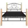 Estrutura de cama 90x200 cm metal preto 3