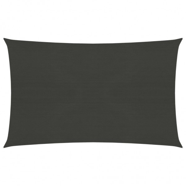 Toldo de vela gris antracita HDPE 160 g/m² 2.5x4.5 m D