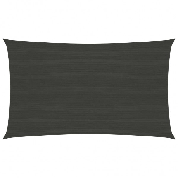 Toldo de vela gris antracita HDPE 160 g/m² 2.5x5 m D