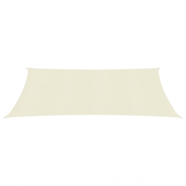 Para-sol estilo vela 160 g/m² 2.5x4.5 m PEAD cor creme M 3