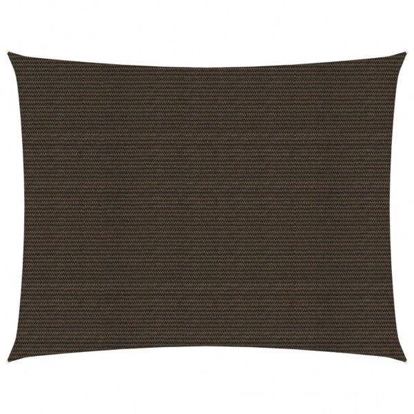 Toldo de vela HDPE marrón 160 g/m² 3.5x5 m D