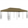 Gazebo 6x3x2.7 m 180 g/m² cinzento-acastanhado 1