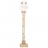 Lámpara de pie madera maciza de mango blanca E27 3