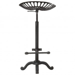 Taburete de cocina hierro fundido negro H