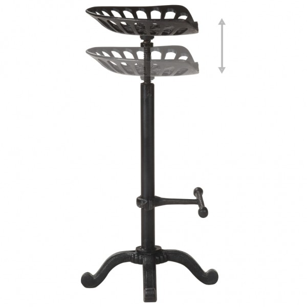 Taburete de cocina hierro fundido negro M 3