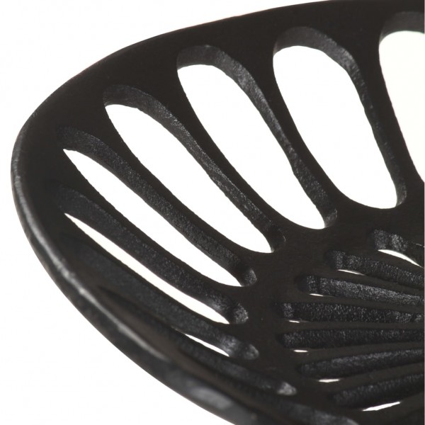 Taburete de cocina hierro fundido negro M 5