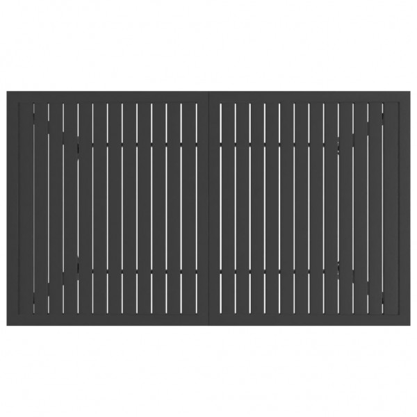 Mesa de jardín de acero gris antracita 140x80x72 cm M 4