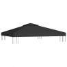 Toldo de cenador 2 niveles 310 g/m² 3x3 m negro 4