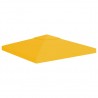 Toldo de cenador 2 niveles 310 g/m² 3x3 m amarillo 1