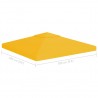 Toldo de cenador 2 niveles 310 g/m² 3x3 m amarillo 4