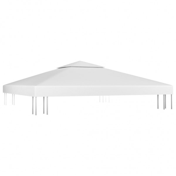 Toldo de cenador 2 niveles 310 g/m² 3x3 m blanco M 4