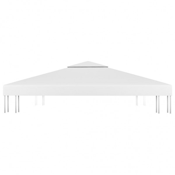 Toldo de cenador 2 niveles 310 g/m² 3x3 m blanco M 5