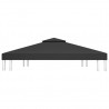 Toldo de cenador 2 niveles 310 g/m² 4x3 m negro 5