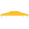Toldo de cenador 2 niveles 310 g/m² 4x3 m amarillo 5