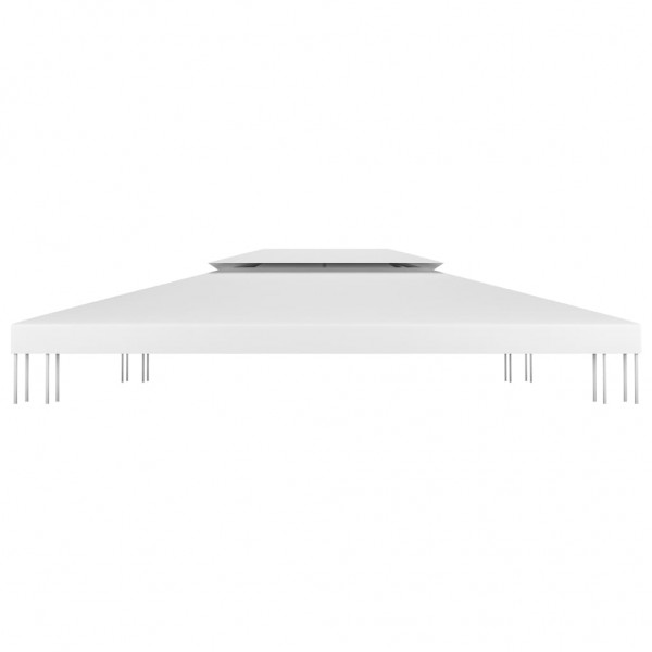 Cobertura de gazebo com 2 camadas 310 g/m² 4x3 m branco M 5