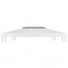 Toldo de cenador 2 niveles 310 g/m² 4x3 m blanco 5