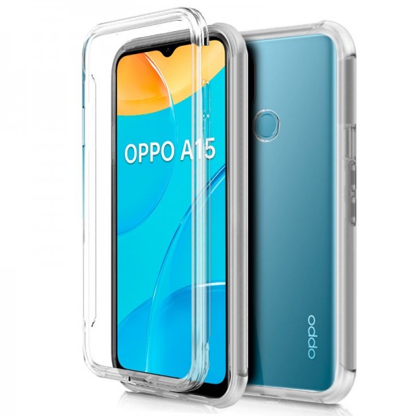 Funda COOL Silicona 3D para Oppo A15 / A15s (Transparente Frontal + Trasera) D