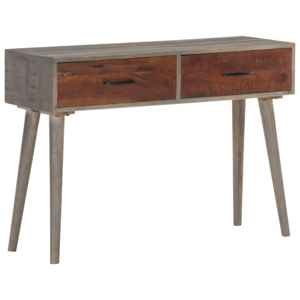 Mesa consola de madera maciza de mango gris 110x35x75 cm D