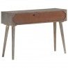Mesa consola de madera maciza de mango gris 110x35x75 cm 4