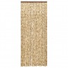 Cortina mosquitera de chenilla beige y marrón 56x185 cm 2
