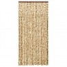 Cortina anti-insetos 100x220 cm chenille bege e castanho 2