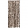 Cortina mosquitera de chenilla marrón y blanca 56x185 cm 1