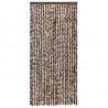 Cortina anti-insetos 90x220 cm chenille castanho e branco 2