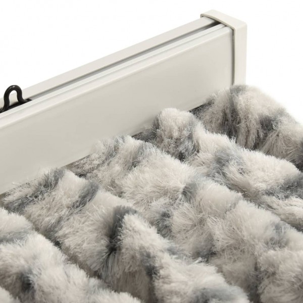 Cortina anti-insetos 100x220cm chenille cinzento claro e escuro M 5