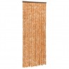 Cortina anti-insetos 56x185 cm chenille ocre e branco 4