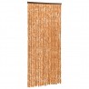 Cortina anti-insetos 100x220 cm chenille ocre e branco 4