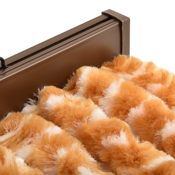 Cortina anti-insetos 100x220 cm chenille ocre e branco M 5