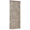 Cortina mosquitera chenilla gris taupe y blanco 90x220 cm 4