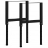 Estruturas bancada ajustáveis 2 pcs 55x(69-95.5) cm metal preto 1